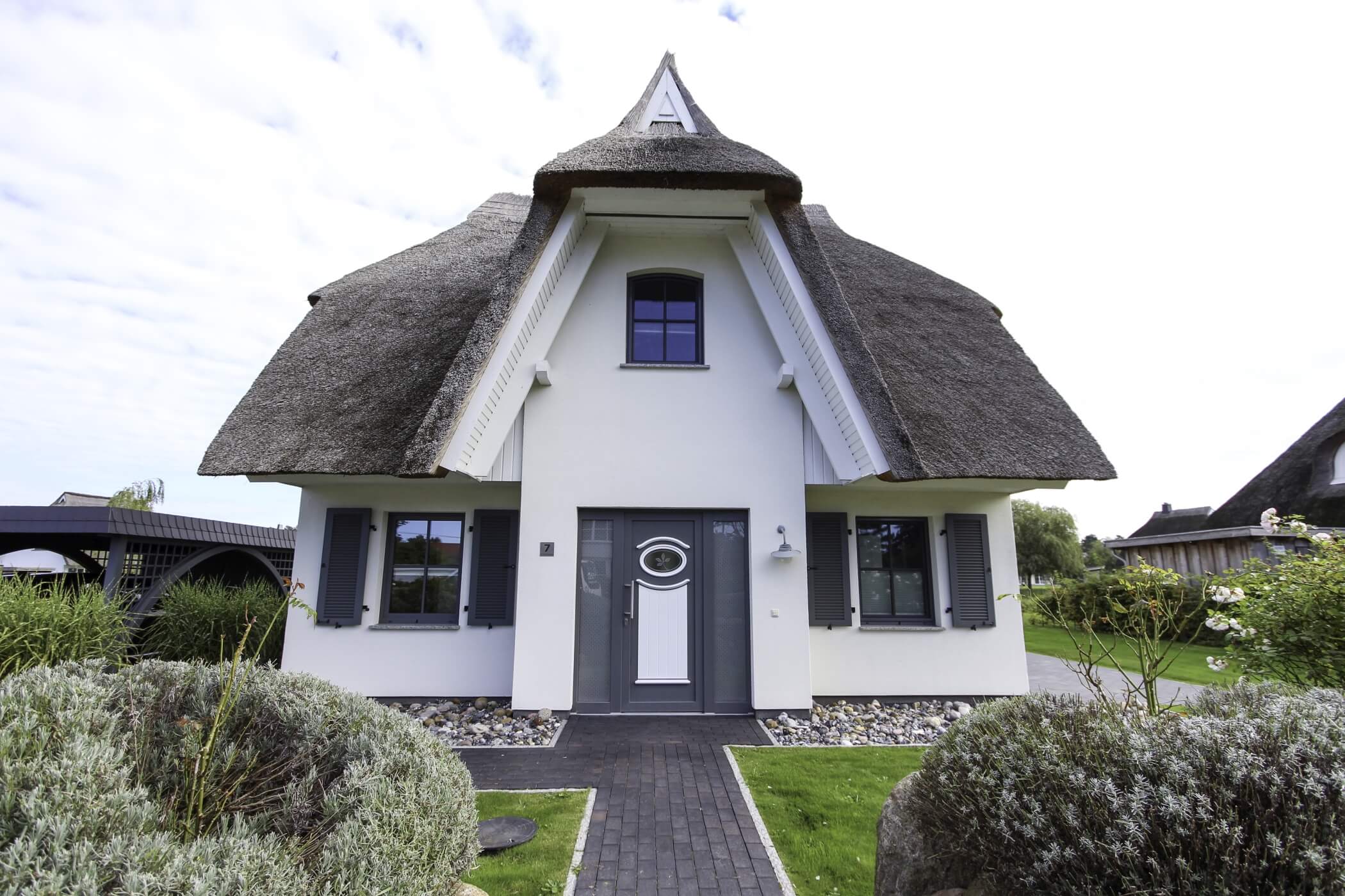 Reetgedecktes Haus Aussenansicht